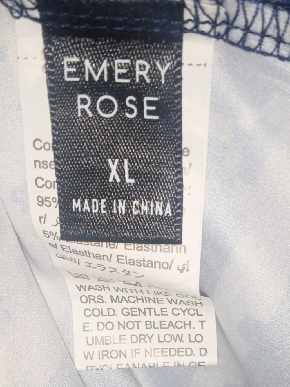 Emery Rose Blue/White Dress Sleeveless Spaghetti Top Comfortable Size: XL - Picture 6 of 12